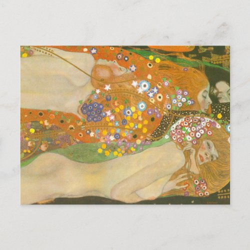 Water Serpents II by Gustav Klimt Art Nouveau Postcard