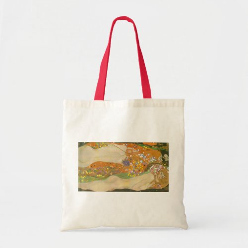 Water Serpents II by Gustav Klimt Art Nouveau Tote Bag