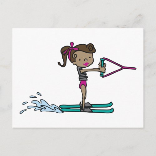 Water Ski Girl Postcard