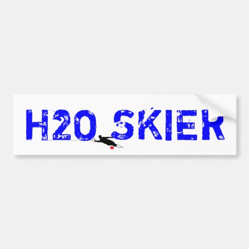 Water Ski H2O SKIER Bumper Sticker