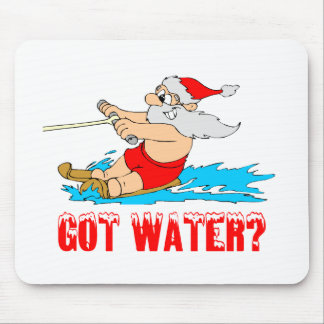 Water Ski Santa Mouse Pad