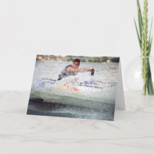 Water ski summer fun card