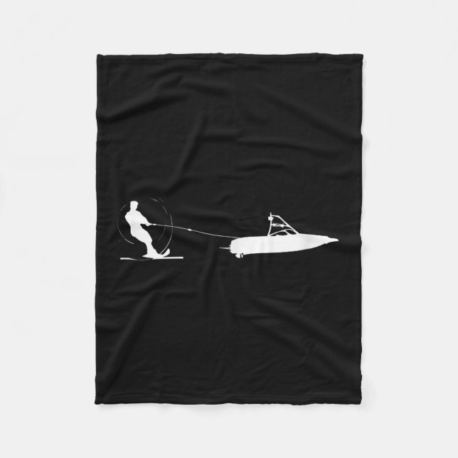 Water Ski - Water Skiing Gift For Water Skiers  Fleece Blanket (Front)