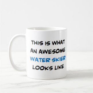 water skier, awesome coffee mug