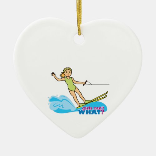 Water_Skier_Girl 2 Ceramic Ornament