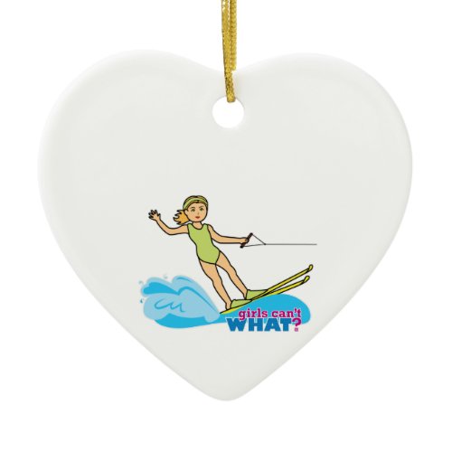 Water-Skier-Girl 2 Ceramic Ornament