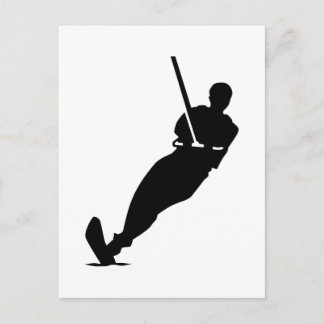 Water skier postcard
