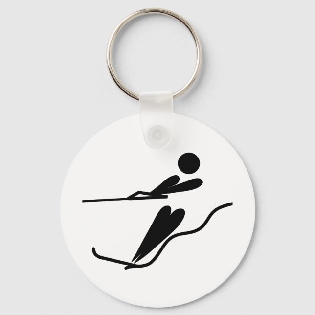 Water Skier - Water Ski Keychain (Front)