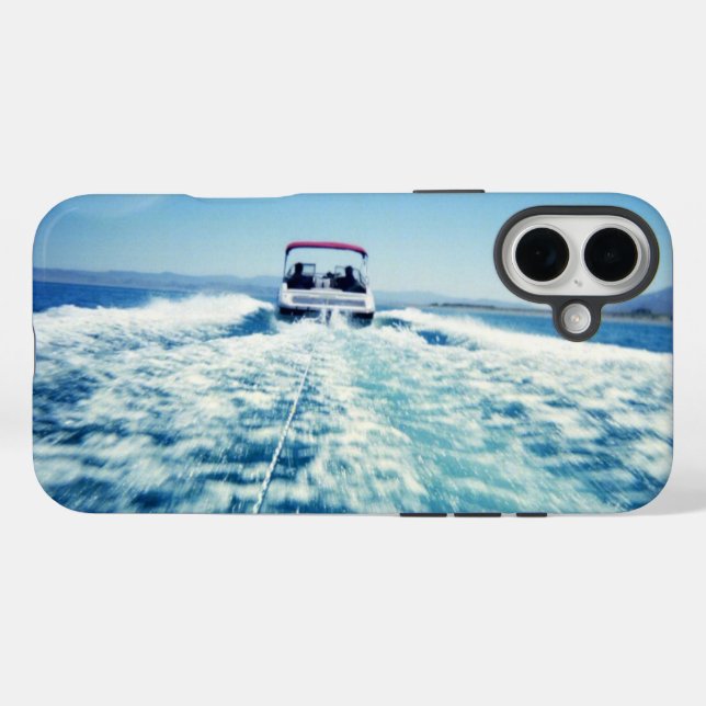 Water Skiing Behind Speed Boat Horizontal Photo Case-Mate iPhone Case (Back (Horizontal))