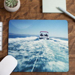 Water Skiing Behind Speed Boat Mouse Pad