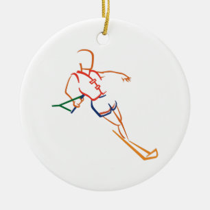Water Skiing Ceramic Ornament