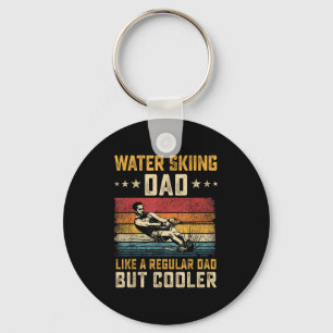 Water Skiing Dad Like Regular Dad But Cooler Fathe Keychain