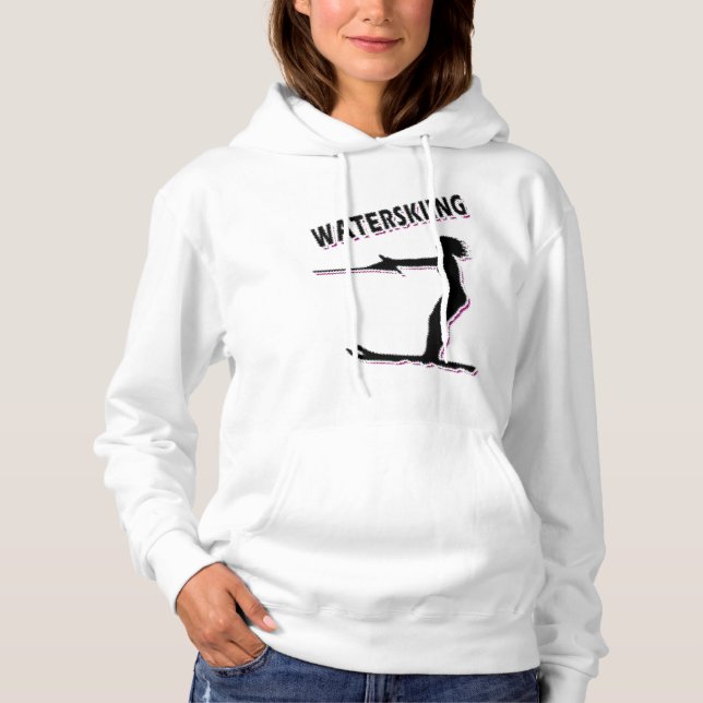 Water Skiing For Women Water Sports Hobby Hoodie (Front)