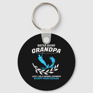 Water Skiing Grandpa Men Extreme Sports Ski Rope  Keychain