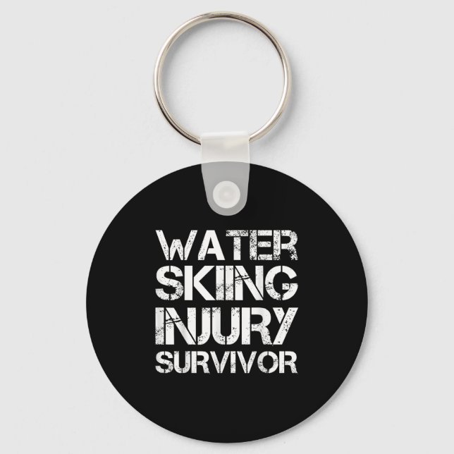 Water Skiing Is Importanter - Education Water Ski  Keychain (Front)