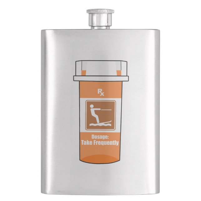 Water Skiing Is My Drug Flask (Front)