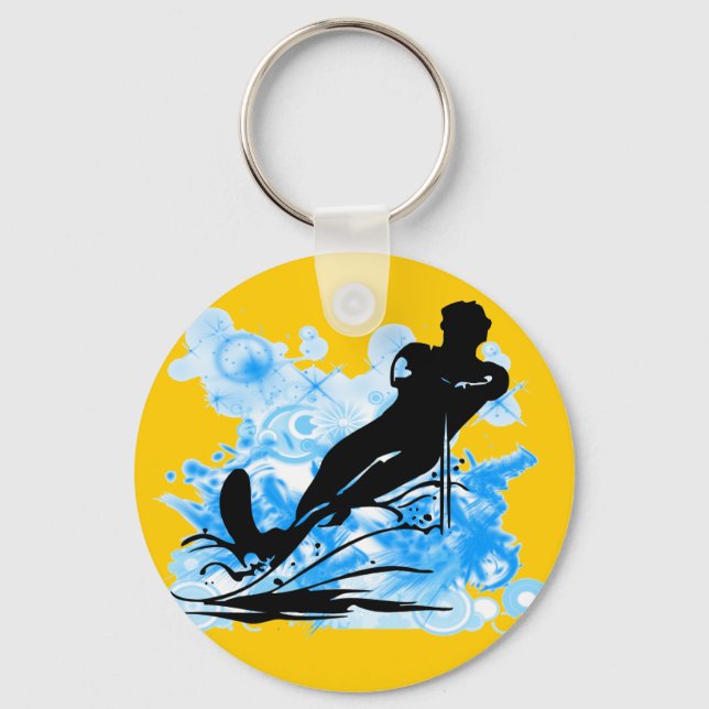 Water Skiing Keychain (Front)