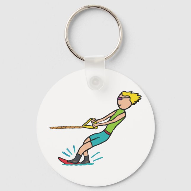 Water Skiing Keychain (Front)