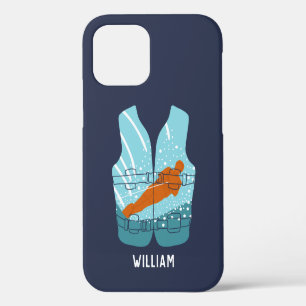Water Skiing Life Jacket Graphic Personalized iPhone 12 Case