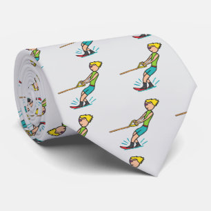 Water Skiing Neck Tie