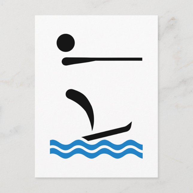 Water skiing postcard (Front)