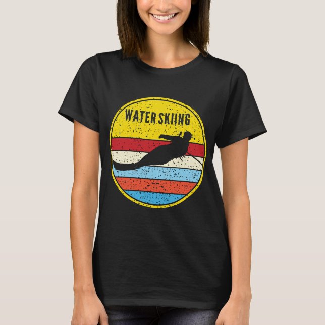 Water Skiing Retro Waterski Ski Water T-Shirt (Front)