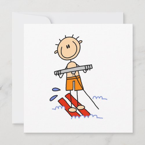 Water Skiing Stick Figure Invite