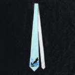 Water Skiing Tie<br><div class="desc">Water Skiing T-Shirts & More Features water skier silhouette, waves and blue floral design. A Celebration of water skiing. Great Water Skiing Gifts. Stand out from the Crowd with Mind Design Grafx™ Fashionable, Hip designs. T-shirts & more. Fashions for Men .. Women .. Teens .. kids... toddlers. Plus, iPad cases,...</div>