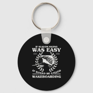 Water Skiing Wakeboarding Retro Slalom Skiing Was  Keychain