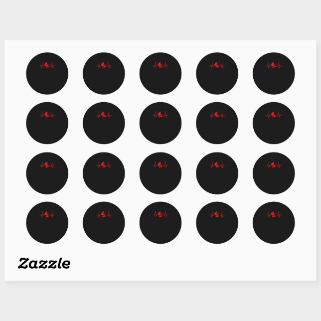 Water Skiing Water Skier Classic Round Sticker (Sheet)