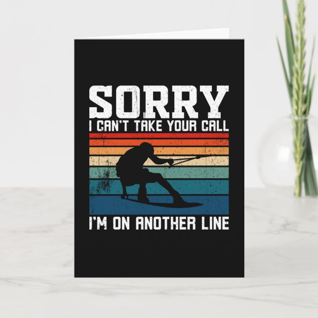 Water Skiing Water Skier Sunset Card (Front)