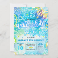 Water Slide Splash Pad Birthday Party Tie Dye Glow