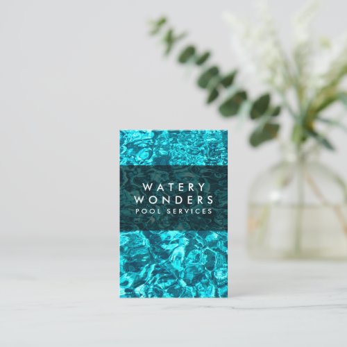 Water Sparkles Swimming Pool Cleaning Gardener Business Card