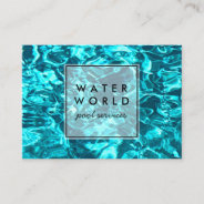 Water Sparkles Swimming Pool Service Photo Tourism Business Card at Zazzle