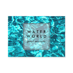 Water Sparkles Swimming Pool Service Photo Tourism Business Card