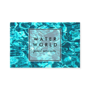 Water Sparkles Swimming Pool Service Photo Tourism Business Card