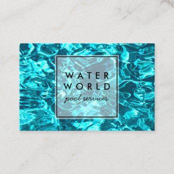 Water Sparkles Swimming Pool Service Photo Tourism Business Card by ShoshannahSnaps at Zazzle