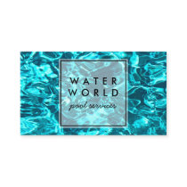 Water Sparkles Swimming Pool Service Photo Travel Business Card