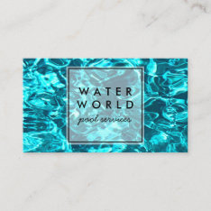 Water Sparkles Swimming Pool Service Photo Travel  Business Card at Zazzle