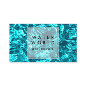 Water Sparkles Swimming Pool Service Photo Travel  Business Card