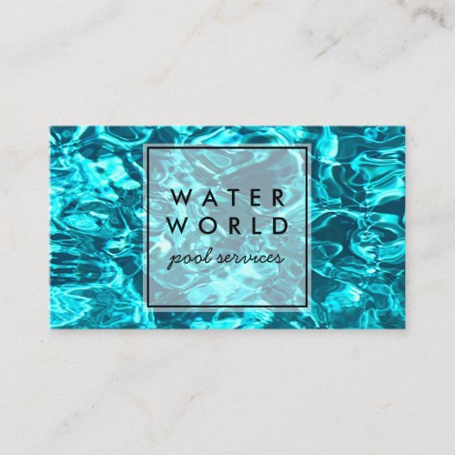 Water Sparkles Swimming Pool Service Photo Travel  Business Card