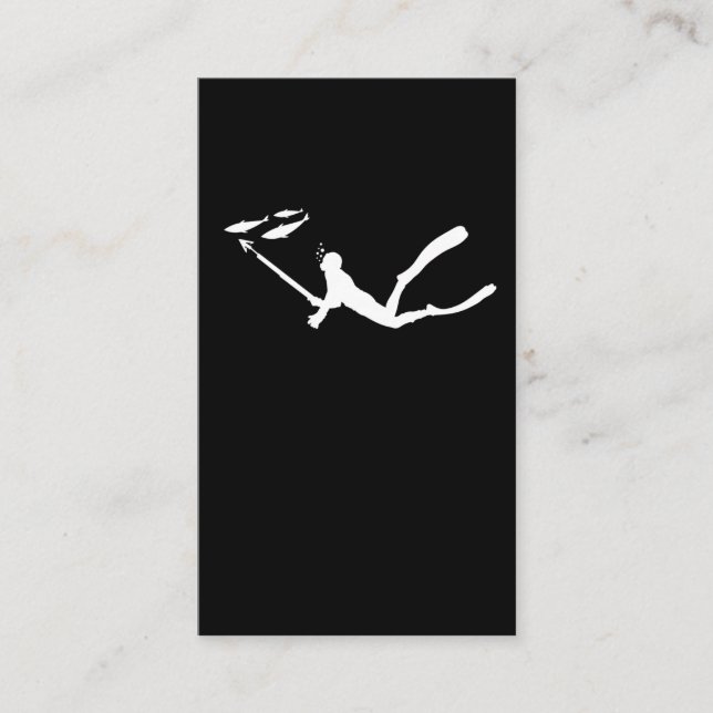 Water Spearfishing Snorkel Speargun Fish Hunting Business Card (Front)