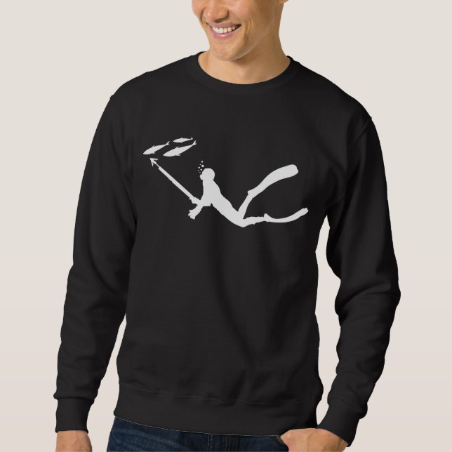 Water Spearfishing Snorkel Speargun Fish Hunting Sweatshirt (Front)