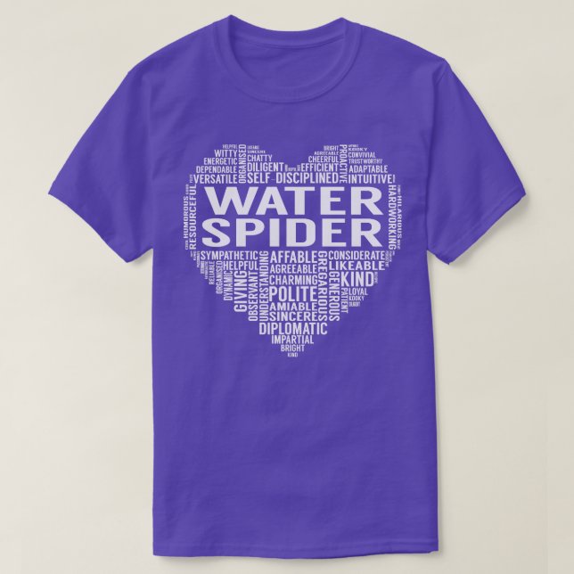 Water Spider Heart T-Shirt (Design Front)