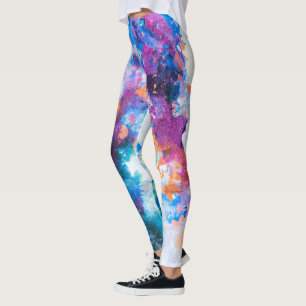 Water Spirit Colorful Abstract Artsy Alcohol Ink Leggings