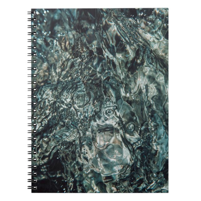 Water splash in close up photography notebook (Front)