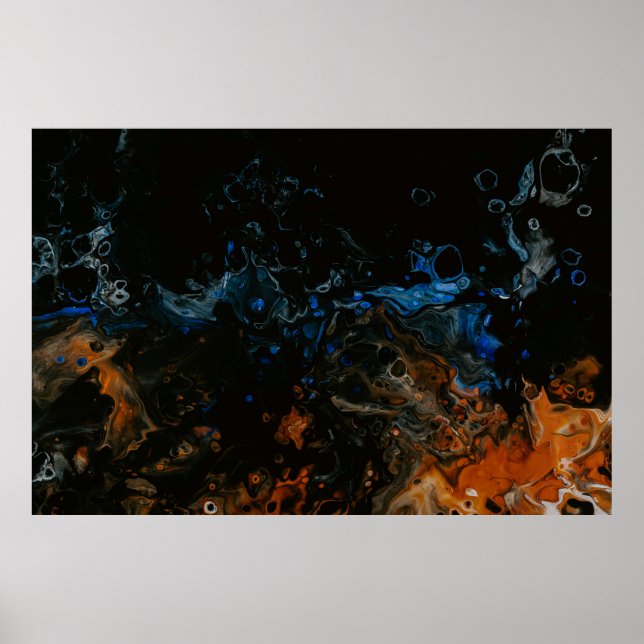 Water splash in close up photography poster (Front)