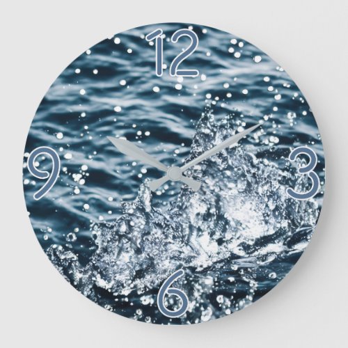 Water Splash Large Clock