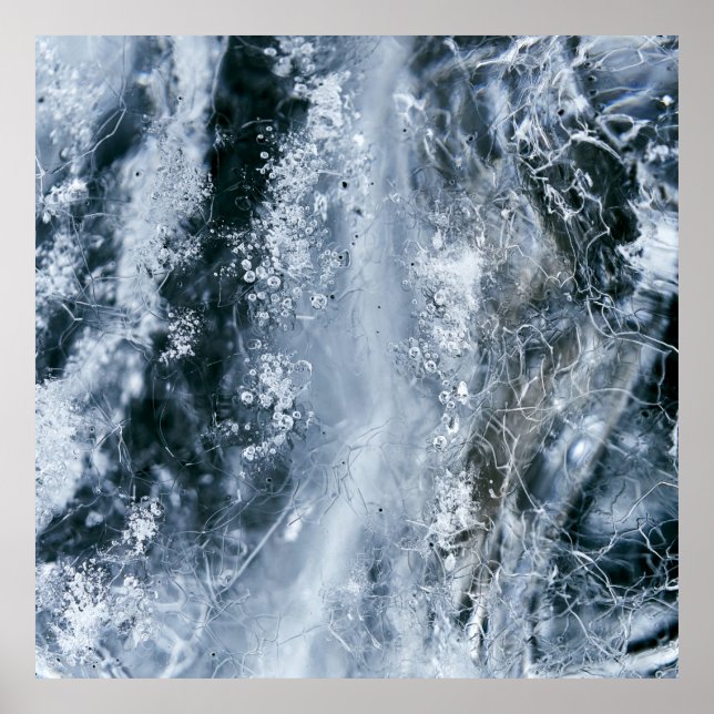 Water splash on white background poster (Front)