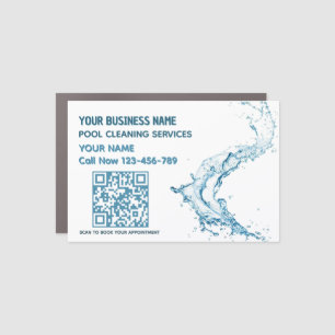Water Splash Pool Cleaning Service Promotion Car Magnet